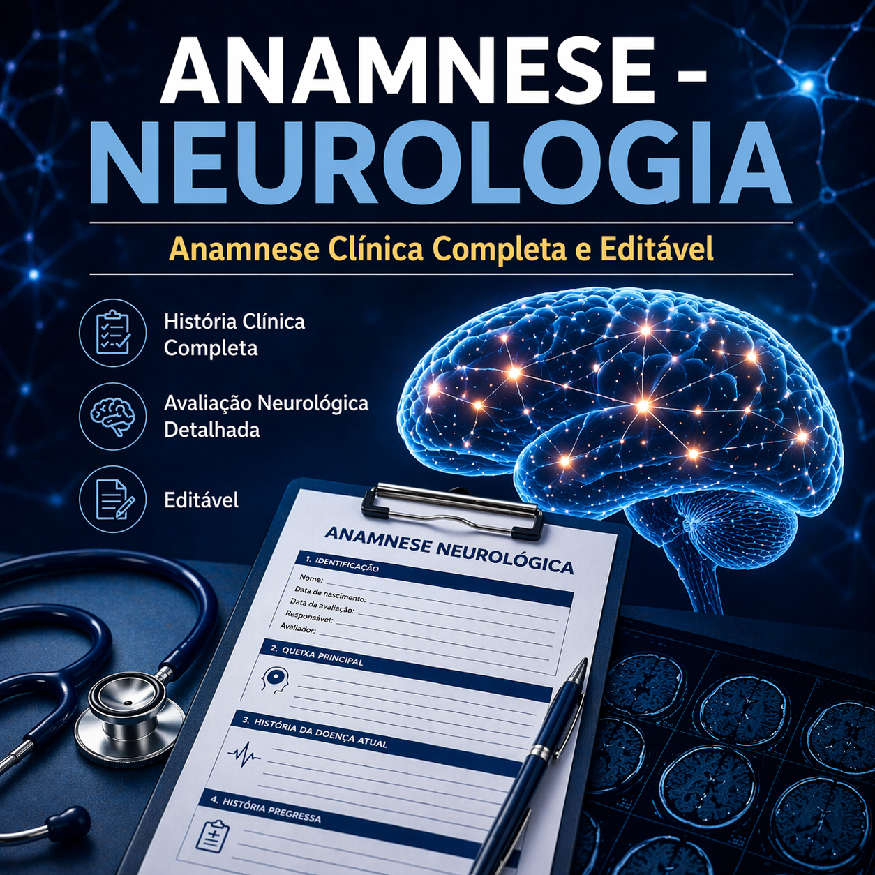 Anamnese Fonoaudiológica para Paciente da Neurologia — Completa e Editável