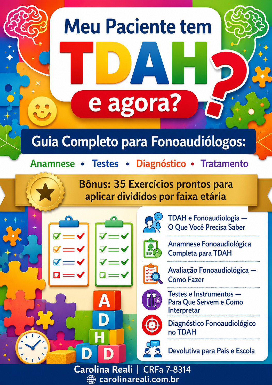Meu Paciente Tem TDAH, e Agora? — Guia Completo para Fonoaudiólogos