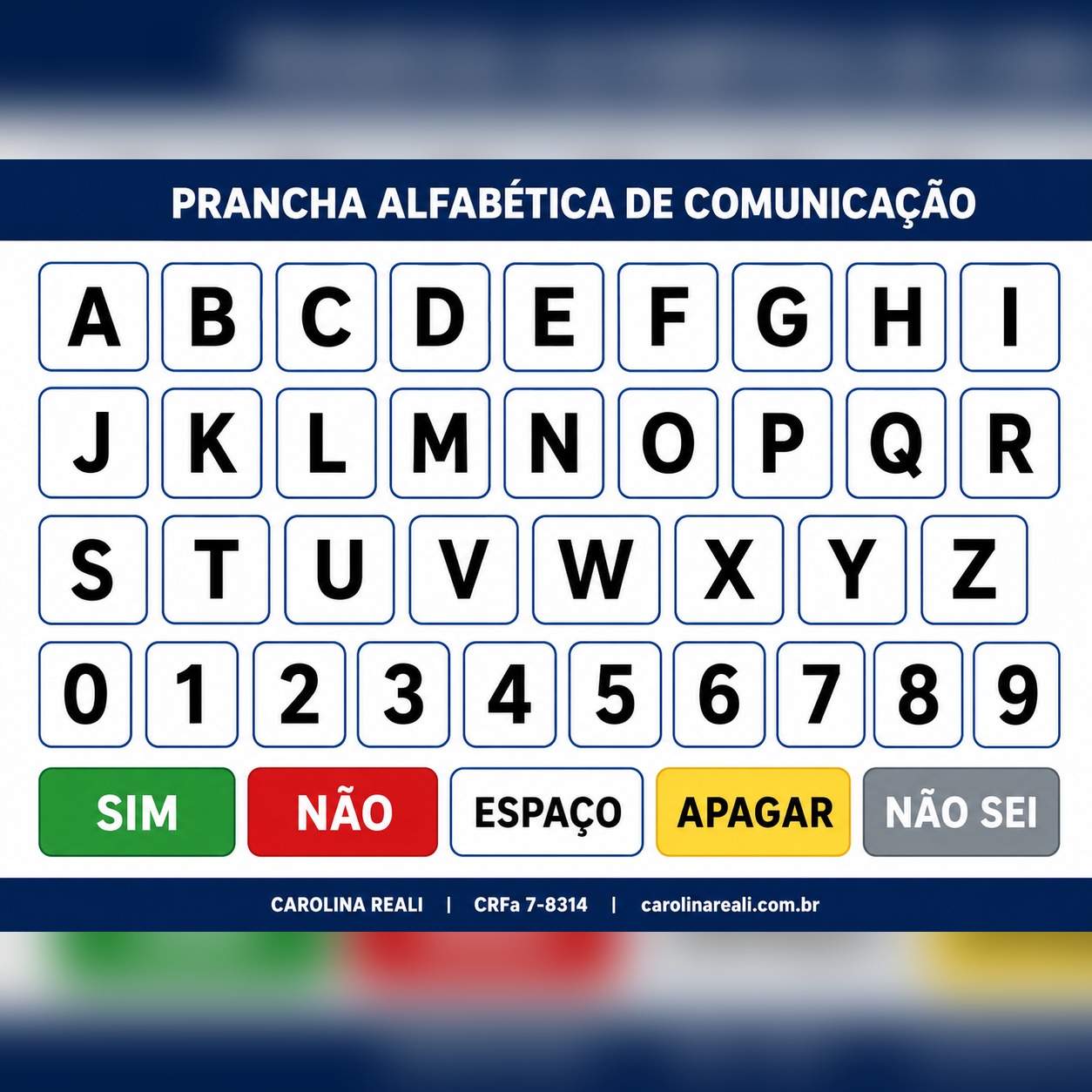 Prancha Alfabética de Comunicação