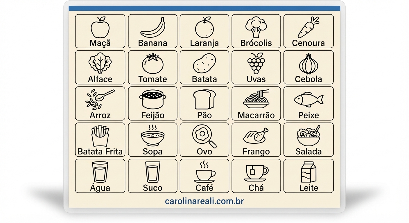 Prancha de CAA — Alimentação Variada