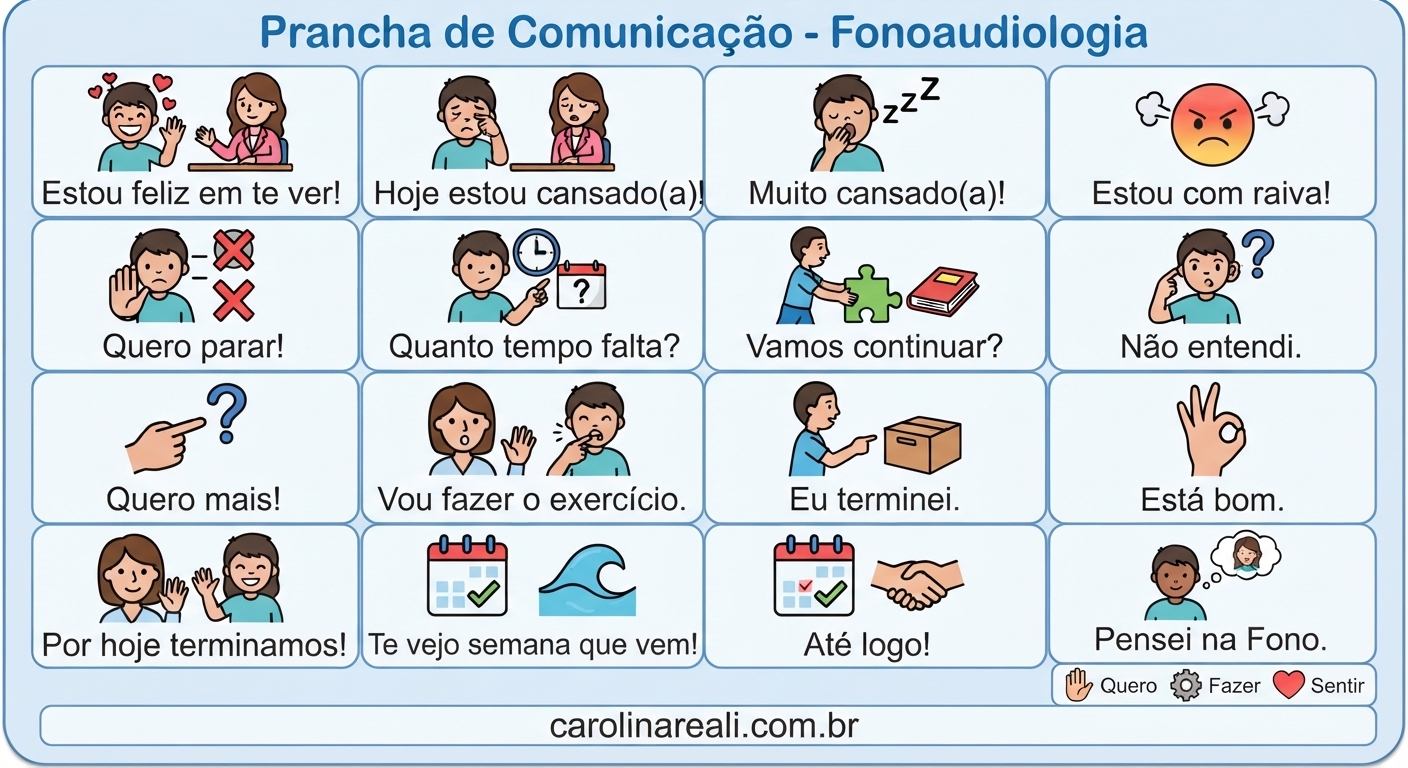 Prancha de Comunicação — Fonoaudiologia