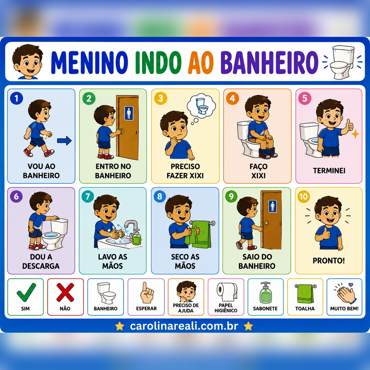 Prancha de CAA — Menino Indo ao Banheiro (Xixi)