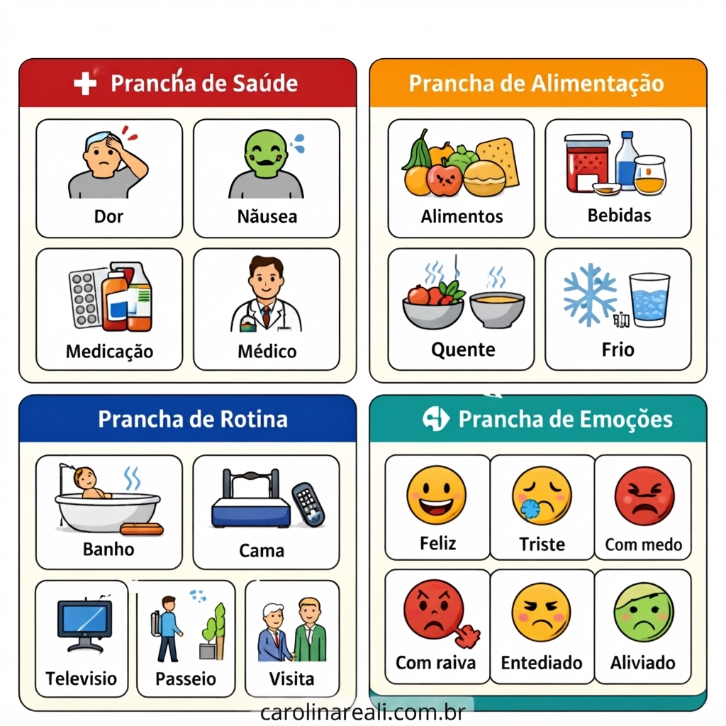 Prancha de CAA — Saúde, Alimentação, Rotina e Emoções