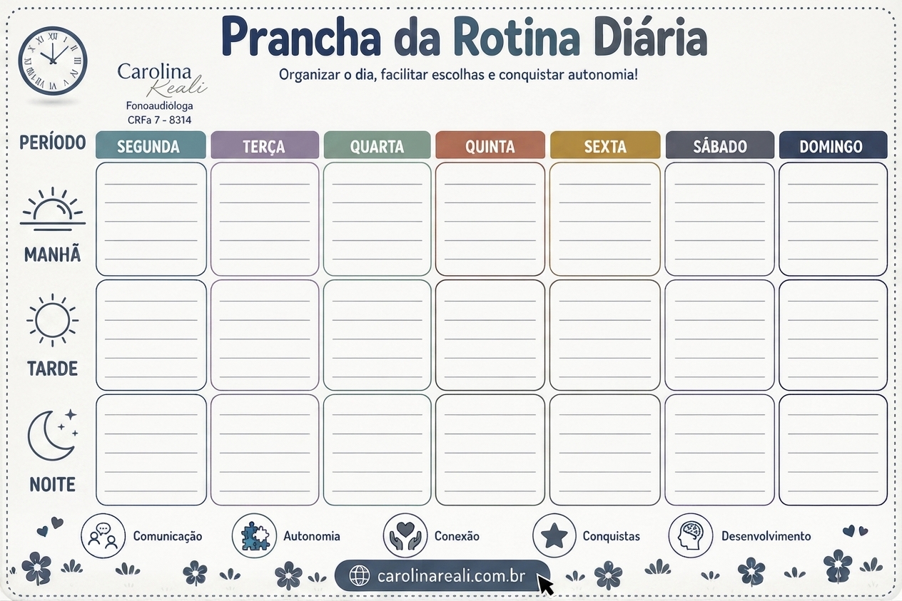 Prancha da Rotina Diária — Versão Adulto