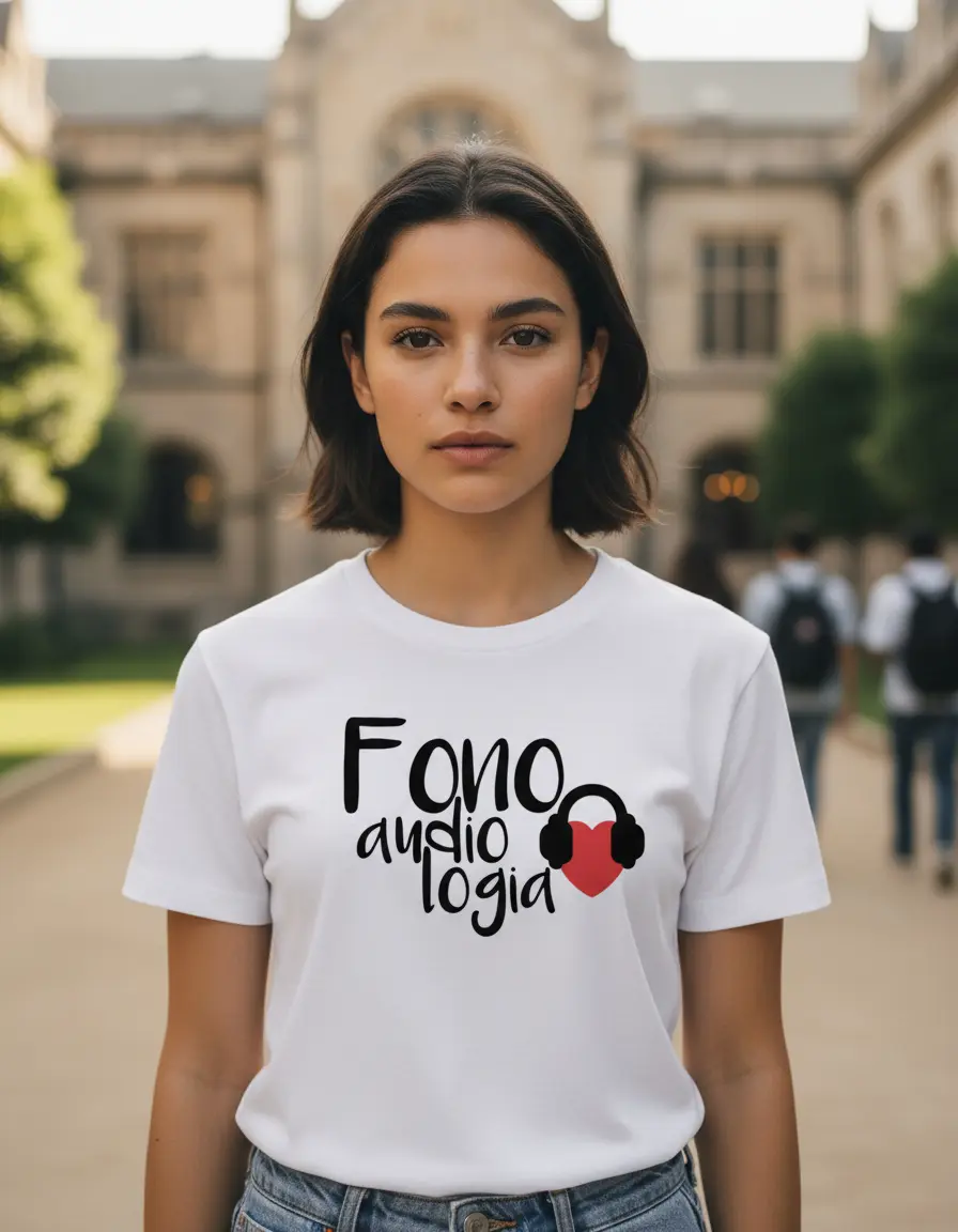 Camiseta Fonoaudiologia — Headset Coração