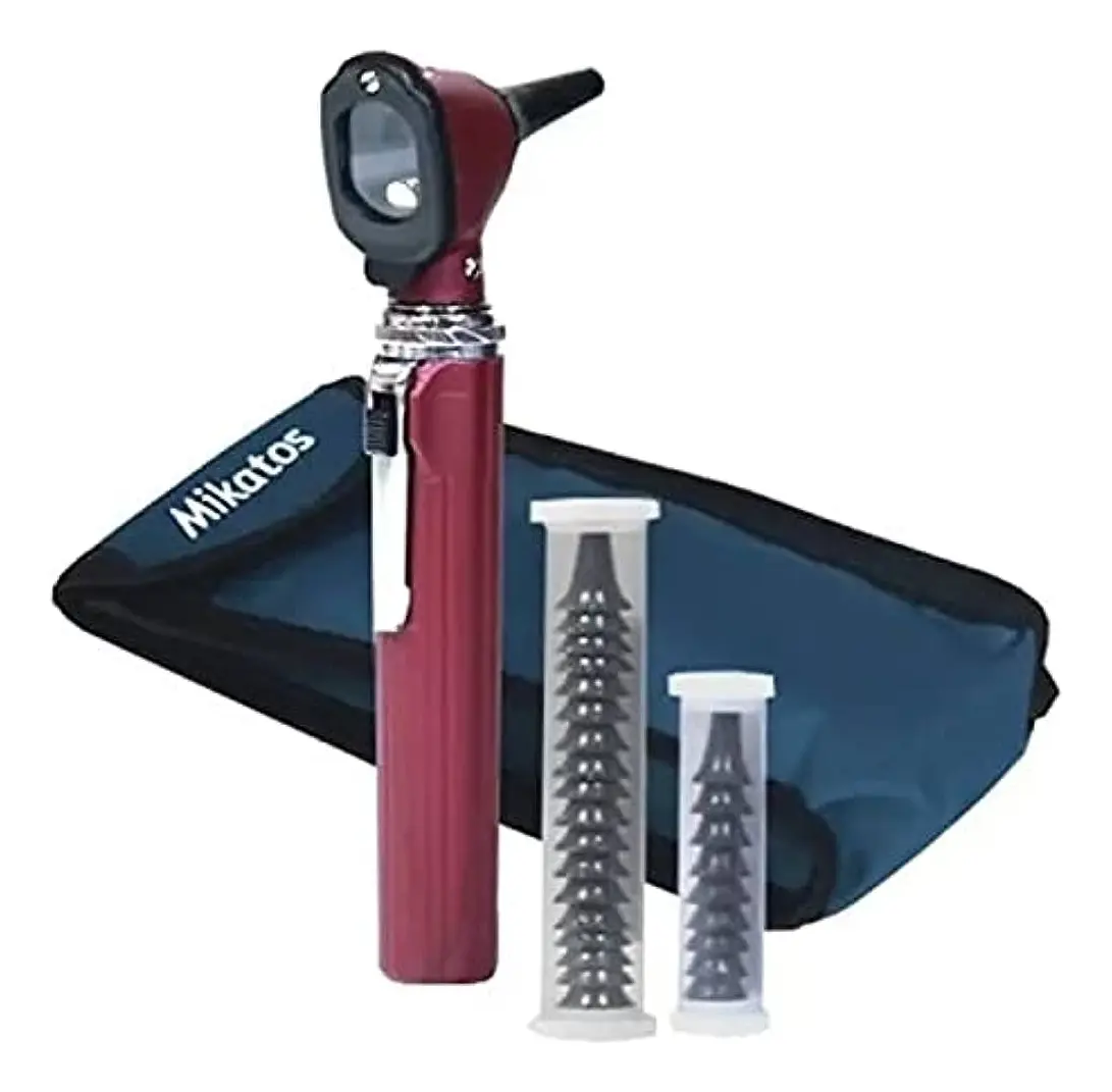 Otoscópio Mikatos — Kit Profissional com Estojo