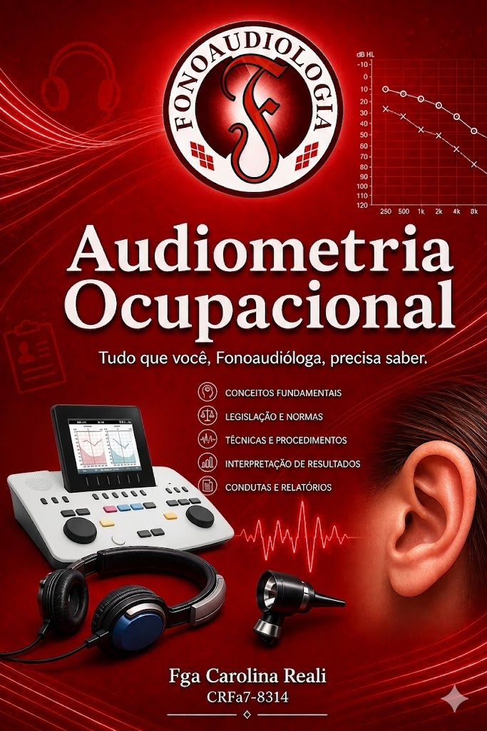 Capa do e-book Audiometria Ocupacional, da Fga. Carolina Reali